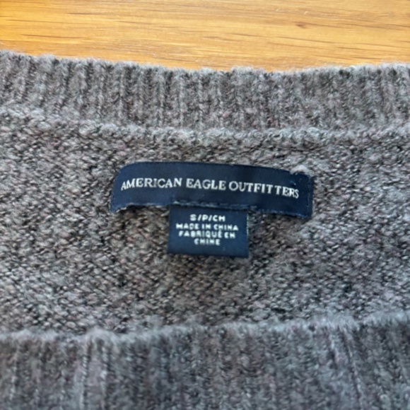 American Eagle Outfitters Gray/Purple Bell Sleeve Sweater - Small - Picture 5 of 8